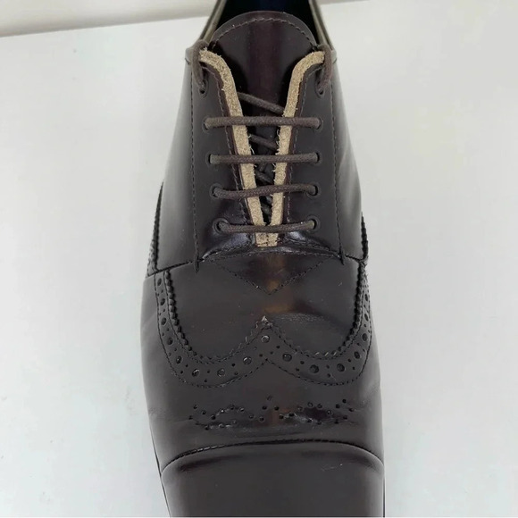 PRADA Mens Leather Oxford Brogue Shoes main image 8